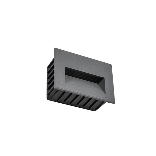kelvo® STEPART KLV-101-0084 Μοντέρνο Χωνευτό Φωτιστικό Σκαλοπατιού - Διαδρόμου LED 6W 750lm 45° AC 220-240V Αδιάβροχο IP65 Θερμό Λευκό 2700K - Lumileds SMD Chip & TÜV SÜD Driver - Γκρι Ανθρακί Ματ - Μ11.5 x Π5.3 x Υ8.3cm / Q10.63 x 7.61cm - 5 Χρόνια Εγγύηση