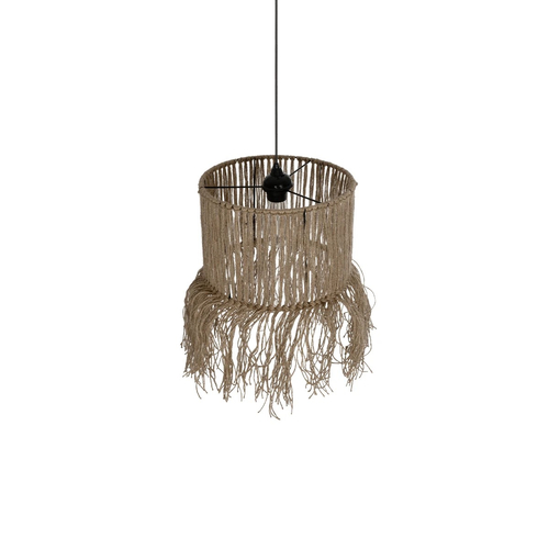 GLOBOSTAR® REGEN 205-0074 Boho Κρεμαστό Φωτιστικό Οροφής με Ντουί 1 x E27 AC 220-240V IP20 - Μπεζ - M30 x Π30 x Υ40cm