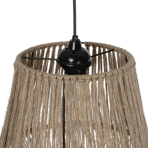GLOBOSTAR® ROKA 205-0075 Boho Κρεμαστό Φωτιστικό Οροφής με Ντουί 1 x E27 AC 220-240V IP20 - Μπεζ - M30 x Π30 x Υ45cm