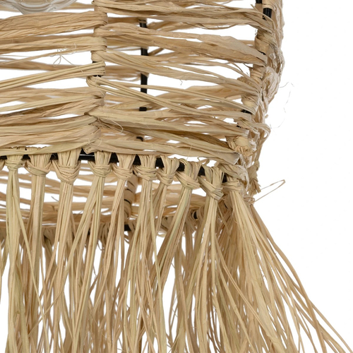 GLOBOSTAR® ROKA 205-0076 Boho Κρεμαστό Φωτιστικό Οροφής με Ντουί 1 x E27 AC 220-240V IP20 - Μπεζ - M25 x Π25 x Υ45cm