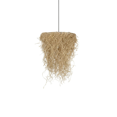 GLOBOSTAR® LIETUS 205-0079 Boho Κρεμαστό Φωτιστικό Οροφής με Ντουί 1 x E27 AC 220-240V IP20 - Μπεζ - M45 x Π45 x Υ50cm