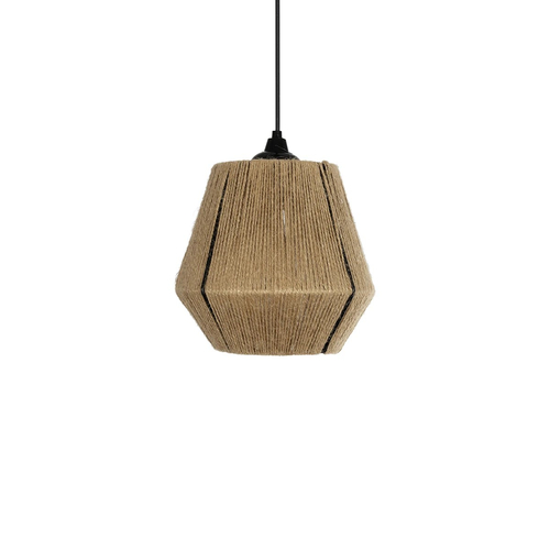 GLOBOSTAR® PULVIS 205-0083 Boho Κρεμαστό Φωτιστικό Οροφής με Ντουί 1 x E27 AC 220-240V IP20 - Μπεζ - M22 x Π22 x Υ22cm