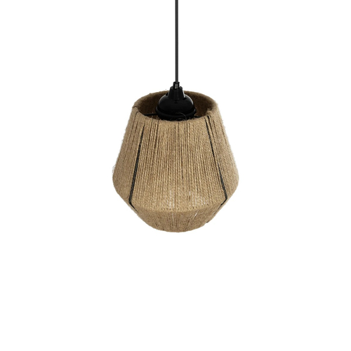 GLOBOSTAR® PULVIS 205-0083 Boho Κρεμαστό Φωτιστικό Οροφής με Ντουί 1 x E27 AC 220-240V IP20 - Μπεζ - M22 x Π22 x Υ22cm