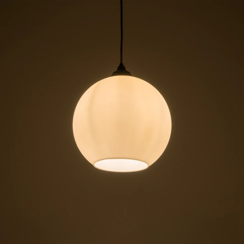 GLOBOSTAR® GABIA 206-0001 Μοντέρνο Κρεμαστό Φωτιστικό Οροφής με Ντουί 1 x E27 AC 220-240V IP20 - Λευκό - Μ25 x Π25 x Υ26cm