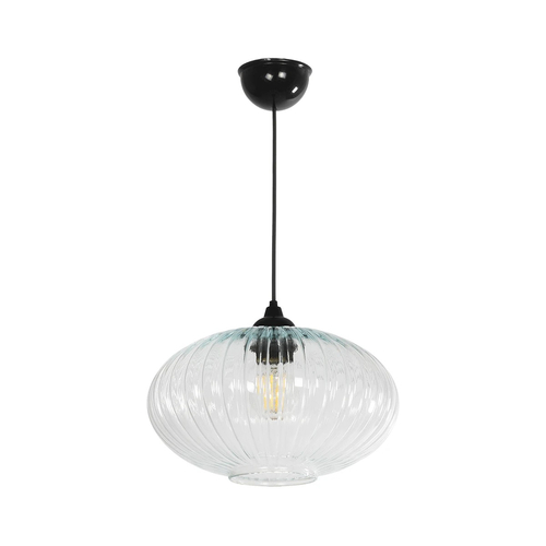 GLOBOSTAR® PERA 206-0009 Μοντέρνο Κρεμαστό Φωτιστικό Οροφής με Ντουί 1 x E27 AC 220-240V IP20 - Διάφανο - Μ30 x Π30 x Υ22cm