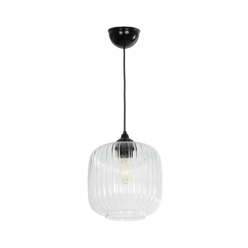 GLOBOSTAR® MELONI 206-0013 Μοντέρνο Κρεμαστό Φωτιστικό Οροφής με Ντουί 1 x E27 AC 220-240V IP20 - Διάφανο - Μ20 x Π20 x Υ24cm