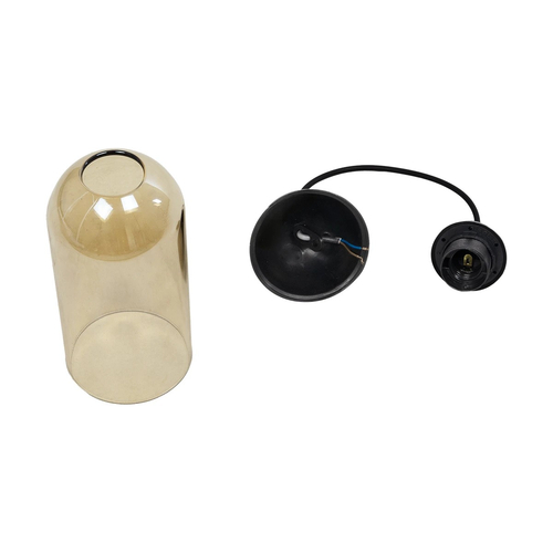 GLOBOSTAR® TUBE 206-0031 Μοντέρνο Κρεμαστό Φωτιστικό Οροφής με Ντουί 1 x E27 AC 220-240V IP20 - Mελί - Μ10 x Π10 x Υ24cm