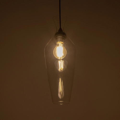 GLOBOSTAR® BOHEMIA 206-0039 Μοντέρνο Κρεμαστό Φωτιστικό Οροφής με Ντουί 1 x E27 AC 220-240V IP20 - Διάφανο - Μ15 x Π15 x Υ40cm