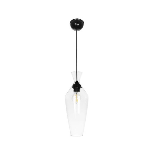 GLOBOSTAR® BOHEMIA 206-0039 Μοντέρνο Κρεμαστό Φωτιστικό Οροφής με Ντουί 1 x E27 AC 220-240V IP20 - Διάφανο - Μ15 x Π15 x Υ40cm