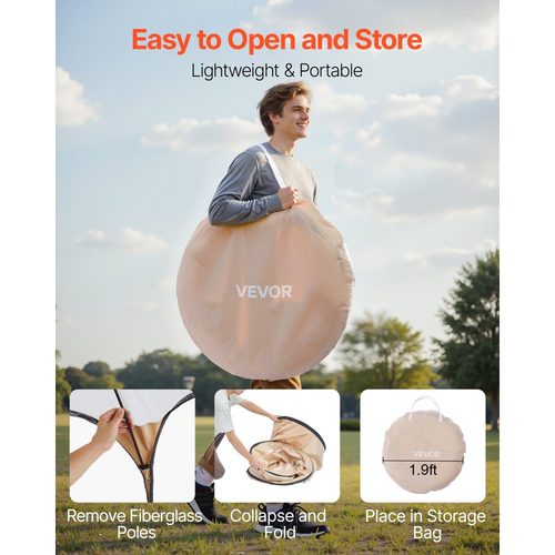 Σκηνή VEVOR Pop-up για αθλήματα, διάφανη σκηνή με φυσαλίδες 1,2x1,2 μ. για 1 άτομο, αδιάβροχη εξωτερική κάψουλα με πατάκι δαπέδου και κάλυμμα, σκηνές κήπου με θόλο, στέγαστρο για κάμπινγκ, ψάρεμα, επευφημίες