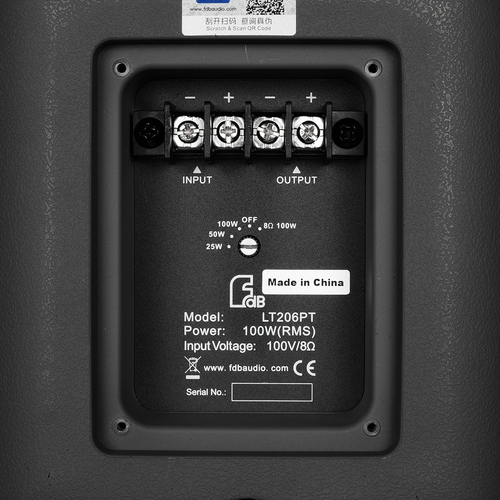 GLOBOSTAR® FDB LT206PT 98037 Επιτοίχιο Παθητικό Ηχείο Εγκαταστάσεων με Μετασχηματιστή 100V & 8Ω - 100W RMS (400W Peak) - 1 x 6.5 Inches LF & 1 x 1 Inches HF - Αδιάβροχο IP56 - Μαύρο - Μ32 x Π26 x Υ26cm - 2 Χρόνια Εγγύηση GLOBOSTAR® FDB LT206PT 98037 Επιτοίχιο Παθητικό Ηχείο Εγκαταστάσεων με Μετασχηματιστή 100V & 8Ω - 100W RMS (400W Peak) - 1 x 6.5 Inches LF & 1 x 1 Inches HF - Αδιάβροχο IP56 - Μαύρο - Μ32 x Π26 x Υ26cm - 2 Χρόνια Εγγύηση