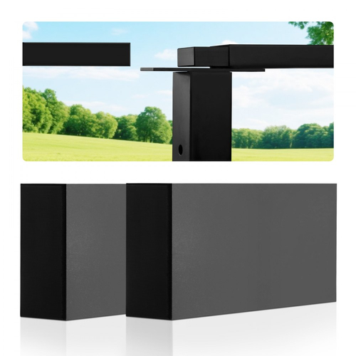 Συνδετήρες χειρολισθήρα VEVOR 2 τεμαχίων, Αξεσουάρ για κιγκλιδώματα σκαλοπατιών επίπεδης επέκτασης, Εξαρτήματα σύνδεσης χειρολισθήρα POM για ορθογώνια κιγκλιδώματα καλωδίων, Σύστημα ράγας καλωδίου καταστρώματος εξωτερικού χώρου, Ματ μαύρο, HT-04