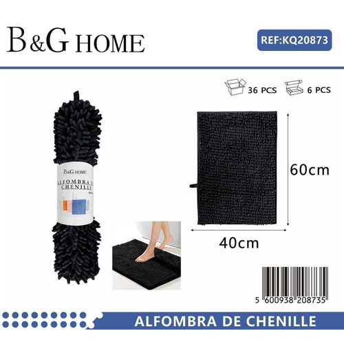 Πατάκι μπάνιου - 6C - Black -  - 40x60cm - Black - 20873