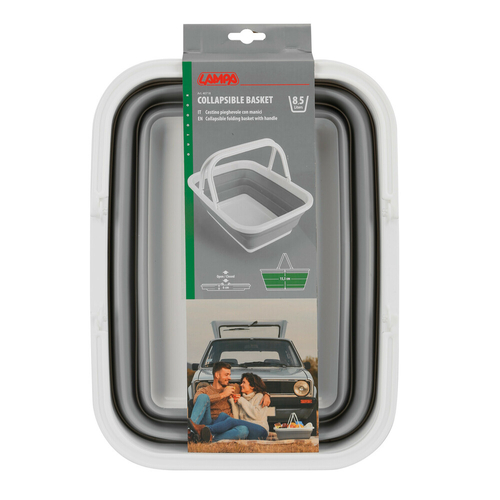 ΚΑΛΑΘΙ ΜΕΤΑΦΟΡΑΣ ΠΙΚ ΝΙΚ ΠΤΥΣΣΟΜΕΝΟ 6>15,5cm ΜΕ ΧΕΙΡΟΛΑΒΕΣ 8,5LT ΛΕΥΚΟ/ΓΚΡΙ