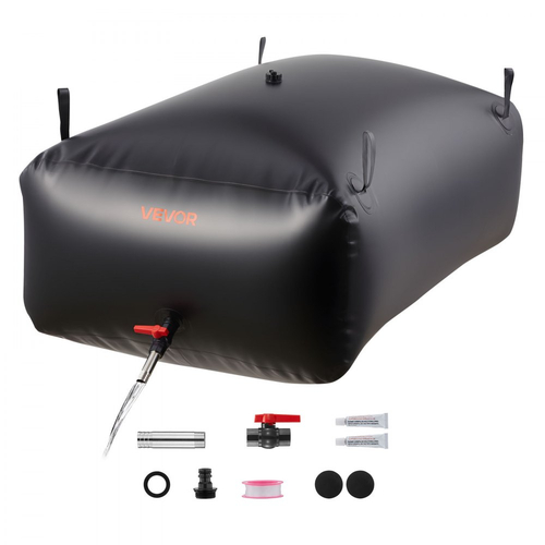 Κύστη αποθήκευσης νερού VEVOR 540L μεγάλης χωρητικότητας, τσάντα νερού, φορητή και πτυσσόμενη δεξαμενή μαλακού νερού, στεγανή και ανθεκτική στη φθορά δεξαμενή αποθήκευσης νερού έκτακτης ανάγκης από PVC για τροχόσπιτα και εξωτερική χρήση