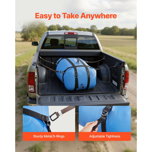 Κύστη αποθήκευσης νερού VEVOR, μαλακή σακούλα νερού TPU μεγάλης χωρητικότητας 132L, φορητά και πτυσσόμενα δοχεία αποθήκευσης νερού, στεγανή και ανθεκτική στη φθορά δεξαμενή νερού για τροχόσπιτα για άρδευση σε εξωτερικούς χώρους, για κατασκήνωση και εξωτερική χρήση