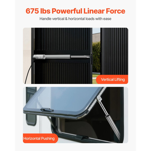 Γραμμικός Ενεργοποιητής VEVOR 12V, Αδιάβροχος Γραμμικός Ενεργοποιητής IP65 με Διαδρομή 304,8 mm, Ενεργοποιητές Κίνησης 3000N 5 mm/s με Βάση Τοποθέτησης για Ηλιακούς Ιχνηλάτες, Βιομηχανικά Μηχανήματα, Ανοιχτήρι Πόρτας