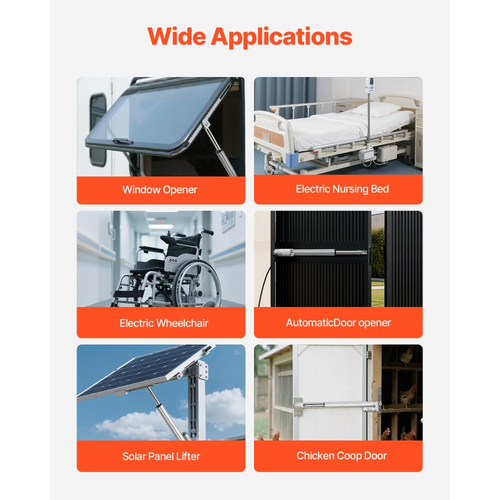 Γραμμικός Ενεργοποιητής VEVOR 12V, Αδιάβροχος Γραμμικός Ενεργοποιητής IP65 με Διαδρομή 304,8 mm, Ενεργοποιητές Κίνησης 3000N 5 mm/s με Βάση Τοποθέτησης για Ηλιακούς Ιχνηλάτες, Βιομηχανικά Μηχανήματα, Ανοιχτήρι Πόρτας