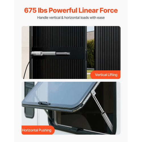 Γραμμικός Ενεργοποιητής VEVOR 12V, Αδιάβροχος Γραμμικός Ενεργοποιητής IP65 με Διαδρομή 152,4 mm, Ενεργοποιητές Κίνησης 3000N 5 mm/s με Βάσεις Στήριξης για Ηλιακούς Ιχνηλάτες, Βιομηχανικά Μηχανήματα, Ανοιχτήρι Πόρτας