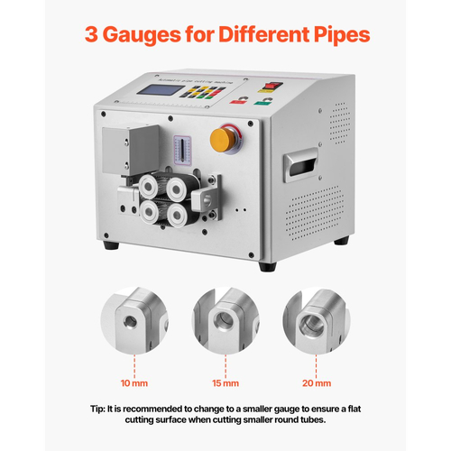 Αυτόματος θερμοσυστελλόμενος κόφτης σωλήνων VEVOR, Αυτόματη μηχανή κοπής σωλήνων με οθόνη LCD, διάμετρος κοπής 1mm-20mm, μήκος κοπής 0,1mm-99999,9mm, ιδανικό για σωλήνες PVC PE, σωλήνες σιλικόνης, μαλακούς σωλήνες νερού