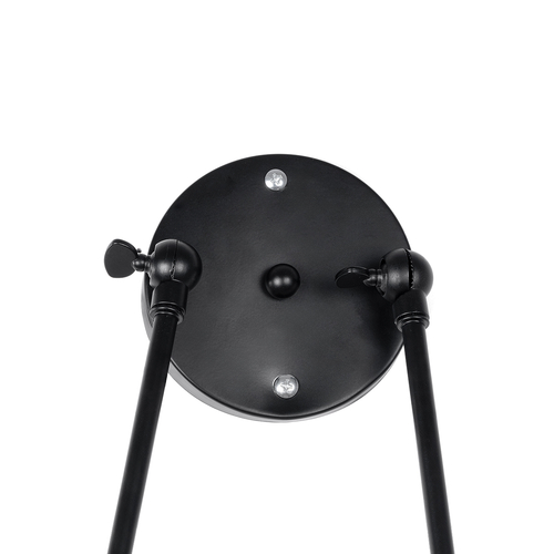 GLOBOSTAR® CROWN 01002 Vintage Φωτιστικό Τοίχου - Απλίκα με Ντουί 2 x E27 AC 220-240V IP20 - Μαύρο & Μπεζ - Μ41 x Π24 x Υ40cm