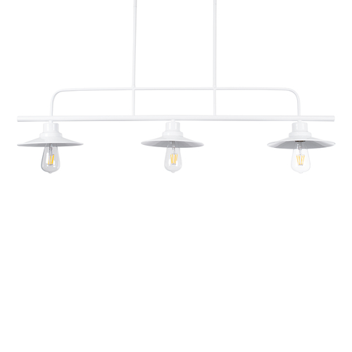 GLOBOSTAR® REGAL 01010 Vintage Φωτιστικό Οροφής με Ντουί 3 x E27 AC 220-240V IP20 - Λευκό - Μ110 x Π26 x Υ75cm