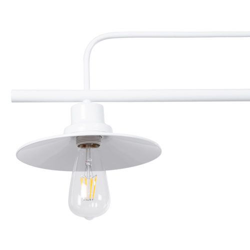 GLOBOSTAR® REGAL 01010 Vintage Φωτιστικό Οροφής με Ντουί 3 x E27 AC 220-240V IP20 - Λευκό - Μ110 x Π26 x Υ75cm