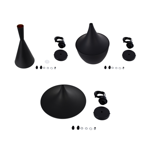 GLOBOSTAR® SHANGHAI 01025 Μοντέρνο Κρεμαστό Φωτιστικό Οροφής με Ντουί 3 x E27 AC 220-240V IP20 - Μαύρο & Χρυσό - Μ79.5 x Π79.5 x Υ38cm - Σετ 3 Τεμαχίων