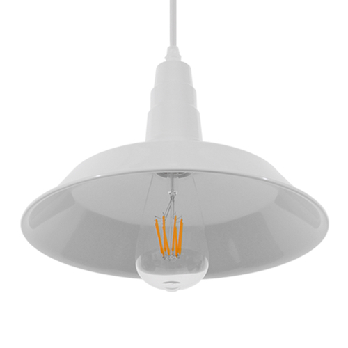 GLOBOSTAR® RAY 01044 Vintage Κρεμαστό Φωτιστικό Οροφής με Ντουί 1 x E27 AC 220-240V IP20 - Λευκό - Μ26 x Π26 x Υ25cm