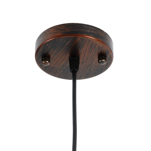 GLOBOSTAR® RAY 01046 Vintage Κρεμαστό Φωτιστικό Οροφής με Ντουί 1 x E27 AC 220-240V IP20 - Χάλκινο Εφέ Σκουριάς - Μ36 x Π36 x Υ25cm