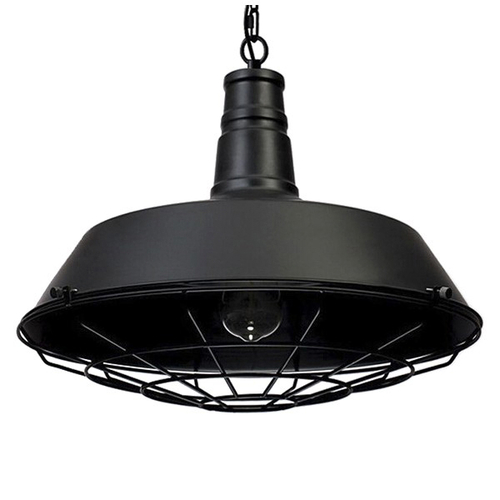 GLOBOSTAR® RAY 01048 Vintage Κρεμαστό Φωτιστικό Οροφής με Ντουί 1 x E27 AC 220-240V IP20 - Μαύρο - Μ46 x Π46 x Υ25cm