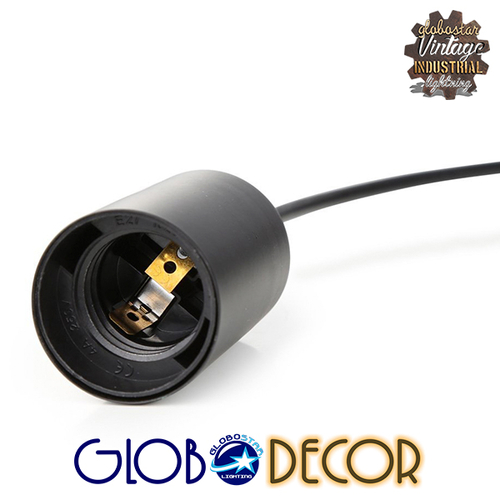 GLOBOSTAR® WIRED 01173 Vintage Κρεμαστό Φωτιστικό Οροφής με Ντουί 10 x E27 AC 220-240V IP20 - Μαύρο - Μ200 x Π200 x Υ100cm
