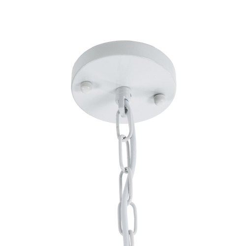 GLOBOSTAR® LARKIN 01174 Vintage Κρεμαστό Φωτιστικό Οροφής με Ντουί 1 x E27 AC 220-240V IP20 - Λευκό - Μ30 x Π30 x Y28cm