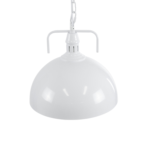 GLOBOSTAR® LARKIN 01174 Vintage Κρεμαστό Φωτιστικό Οροφής με Ντουί 1 x E27 AC 220-240V IP20 - Λευκό - Μ30 x Π30 x Y28cm