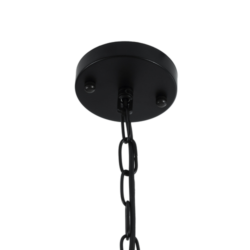 GLOBOSTAR® LARKIN 01175 Vintage Κρεμαστό Φωτιστικό Οροφής με Ντουί 1 x E27 AC 220-240V IP20 - Μαύρο - Μ30 x Π30 x Y28cm