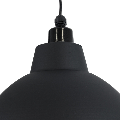 GLOBOSTAR® LOUVE 01176 Vintage Κρεμαστό Φωτιστικό Οροφής με Ντουί 1 x E27 AC 220-240V IP20 - Μαύρο - Μ40 x Π40 x Υ30cm