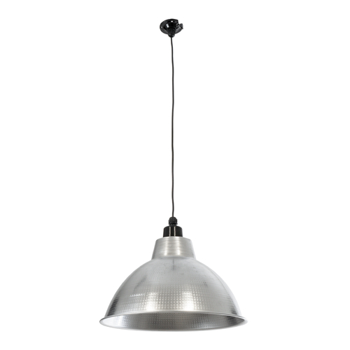 GLOBOSTAR® LOUVE 01178 Vintage Κρεμαστό Φωτιστικό Οροφής με Ντουί 1 x E27 AC 220-240V IP20 - Ασημί - Μ40 x Π40 x Υ30cm