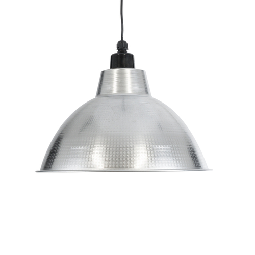 GLOBOSTAR® LOUVE 01178 Vintage Κρεμαστό Φωτιστικό Οροφής με Ντουί 1 x E27 AC 220-240V IP20 - Ασημί - Μ40 x Π40 x Υ30cm