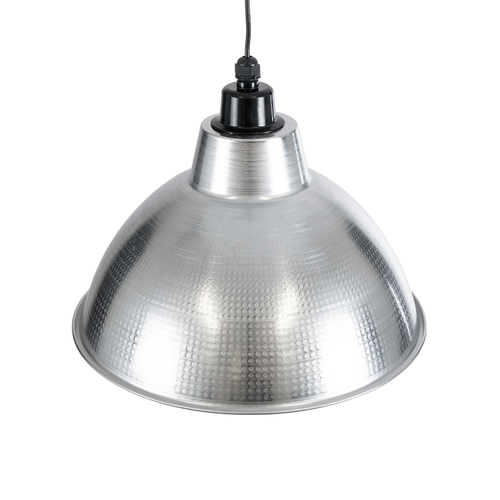 GLOBOSTAR® LOUVE 01178 Vintage Κρεμαστό Φωτιστικό Οροφής με Ντουί 1 x E27 AC 220-240V IP20 - Ασημί - Μ40 x Π40 x Υ30cm