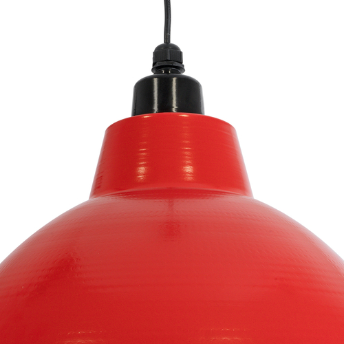 GLOBOSTAR® LOUVE 01177 Vintage Κρεμαστό Φωτιστικό Οροφής με Ντουί 1 x E27 AC 220-240V IP20 - Κόκκινο - Μ40 x Π40 x Υ30cm