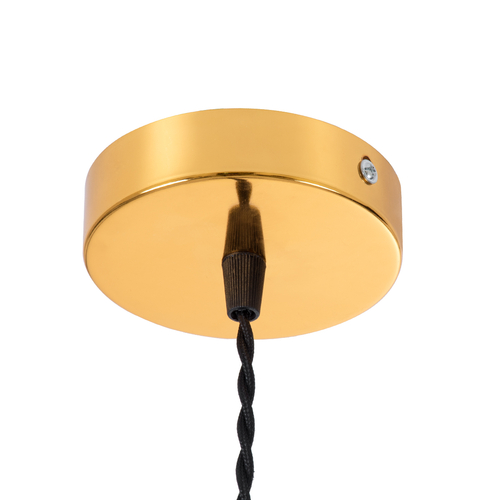 GLOBOSTAR® GALOT 01179 Vintage Κρεμαστό Φωτιστικό Οροφής με Ντουί 1 x E27 AC 220-240V IP20 - Μαύρο & Χρυσό - Μ13.5 x Π13.5 x Y16cm