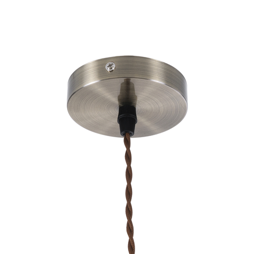 GLOBOSTAR® FLOWERON 01180 Vintage Κρεμαστό Φωτιστικό Οροφής με Ντουί 1 x E27 AC 220-240V IP20 - Χάλκινο & Μπρούτζινο - Μ10 x Π10 x Υ20cm