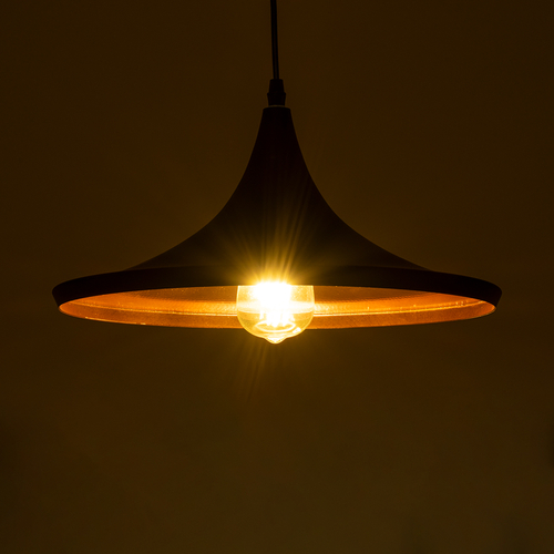 GLOBOSTAR® SHANGHAI 01025 Μοντέρνο Κρεμαστό Φωτιστικό Οροφής με Ντουί 3 x E27 AC 220-240V IP20 - Μαύρο & Χρυσό - Μ79.5 x Π79.5 x Υ38cm - Σετ 3 Τεμαχίων