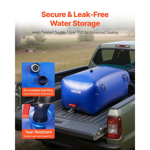 Κύστη αποθήκευσης νερού VEVOR 240L μεγάλης χωρητικότητας, τσάντα νερού, φορητό & πτυσσόμενο δοχείο μαλακού νερού, στεγανή & ανθεκτική σε σχίσιμο δεξαμενή αποθήκευσης νερού έκτακτης ανάγκης από PVC για τροχόσπιτα & εξωτερική χρήση