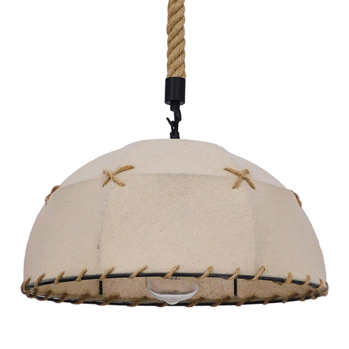 GLOBOSTAR® ANTOINETTE 01028 Vintage Κρεμαστό Φωτιστικό Οροφής με Ντουί 1 x E27 AC 220-240V IP20 - Μπεζ - Μ35 x Π35 x Υ20cm