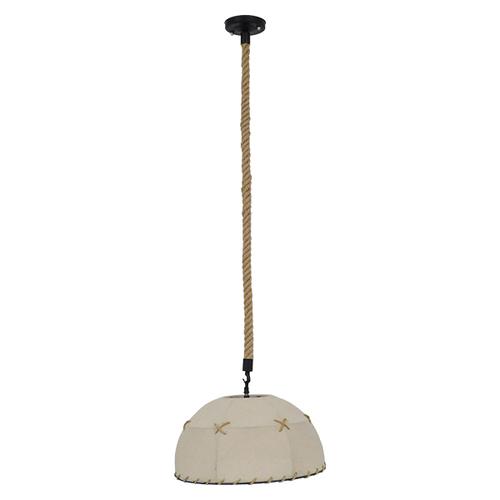 GLOBOSTAR® ANTOINETTE 01028 Vintage Κρεμαστό Φωτιστικό Οροφής με Ντουί 1 x E27 AC 220-240V IP20 - Μπεζ - Μ35 x Π35 x Υ20cm