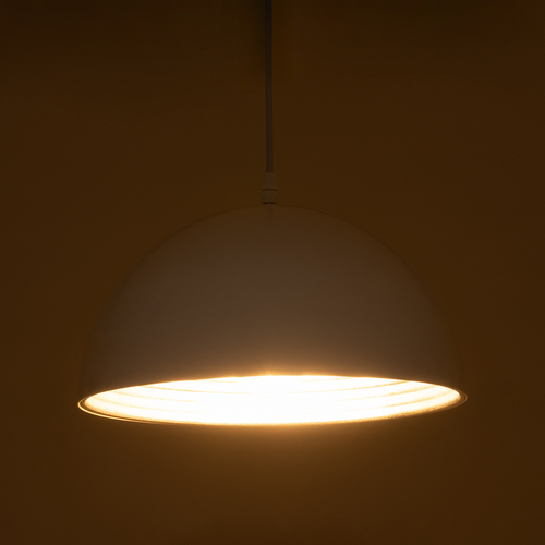 GLOBOSTAR® CHIME 01030 Μοντέρνο Κρεμαστό Φωτιστικό Οροφής με Ντουί 1 x E27 AC 220-240V IP20 - Λευκό - Μ30 x Π30 x Υ16cm