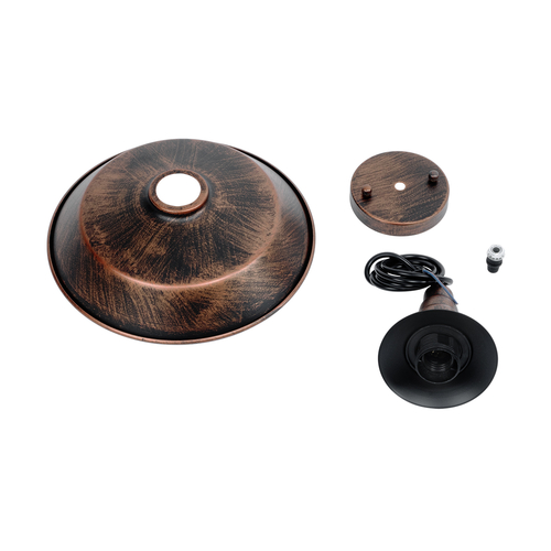 GLOBOSTAR® RAY 01047 Vintage Κρεμαστό Φωτιστικό Οροφής με Ντουί 1 x E27 AC 220-240V IP20 - Χάλκινο - Μ26 x Π26 x Υ20cm