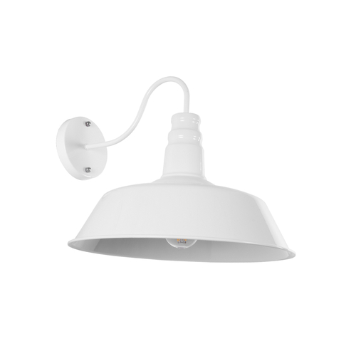 GLOBOSTAR® SORD 01051 Vintage Φωτιστικό Τοίχου - Απλίκα με Ντουί 1 x E27 AC 220-240V IP20 - Λευκό - Μ36 x Π42 x Υ32cm