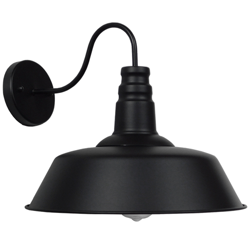 GLOBOSTAR® SORD 01053 Vintage Φωτιστικό Τοίχου - Απλίκα με Ντουί 1 x E27 AC 220-240V IP20 - Μαύρο - Μ36 x Π42 x Υ32cm